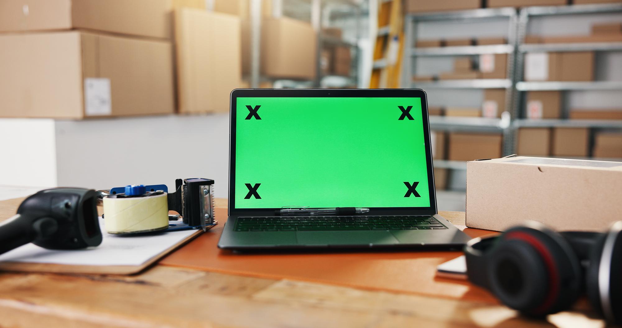 game demo on laptop